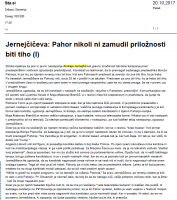 Jernejčičeva: Pahor nikoli ni zamudil priložnosti biti tiho